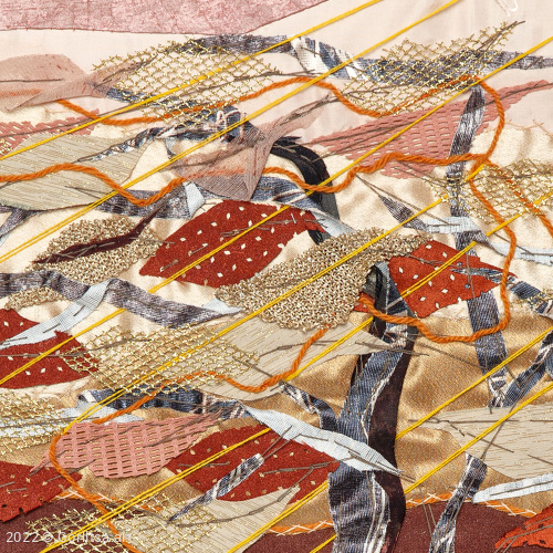 Панно диптих «Листопад» в технике арт-квилт, ручная работа  Савельева Н.К. фото 2