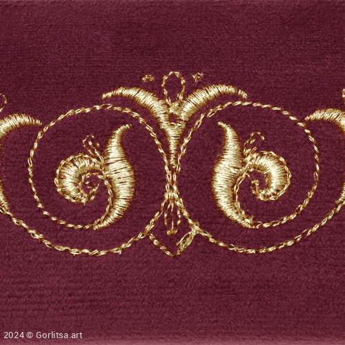 Очечник «Подснежники», а5/54, лиловый,золото велюр Горлица.Арт фото 2