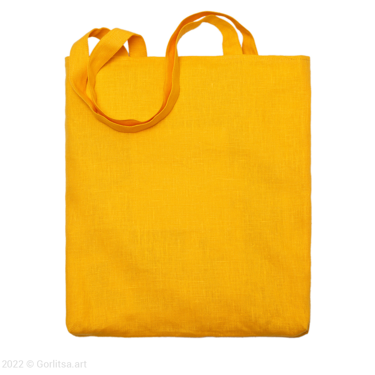 Льняная сумка-шоппер «Котик» 62011-13, жёлтый/ шёлк  лён Никифоровская мануфактура фото 3