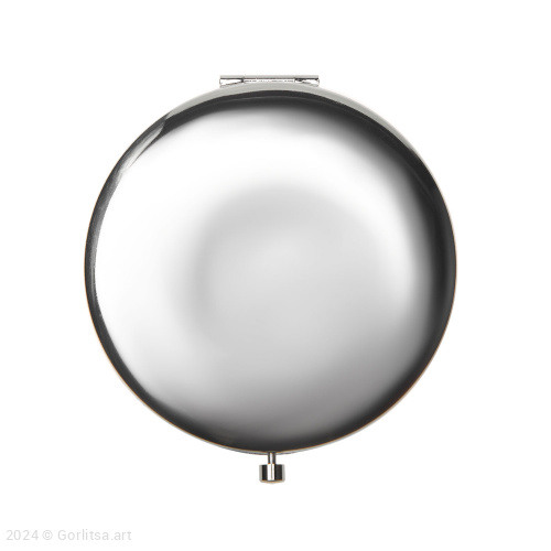 Зеркало «Лёгкость» чёрный / серебро; нат. кожа нат. кожа Мастерская Галины Киселёвой фото 2