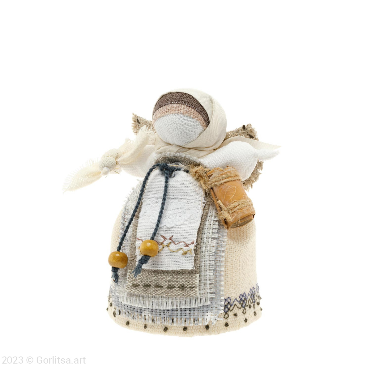 Куколка интерьерная «Ангел-хранитель» в ассортименте лён Горлица-арт фото 5