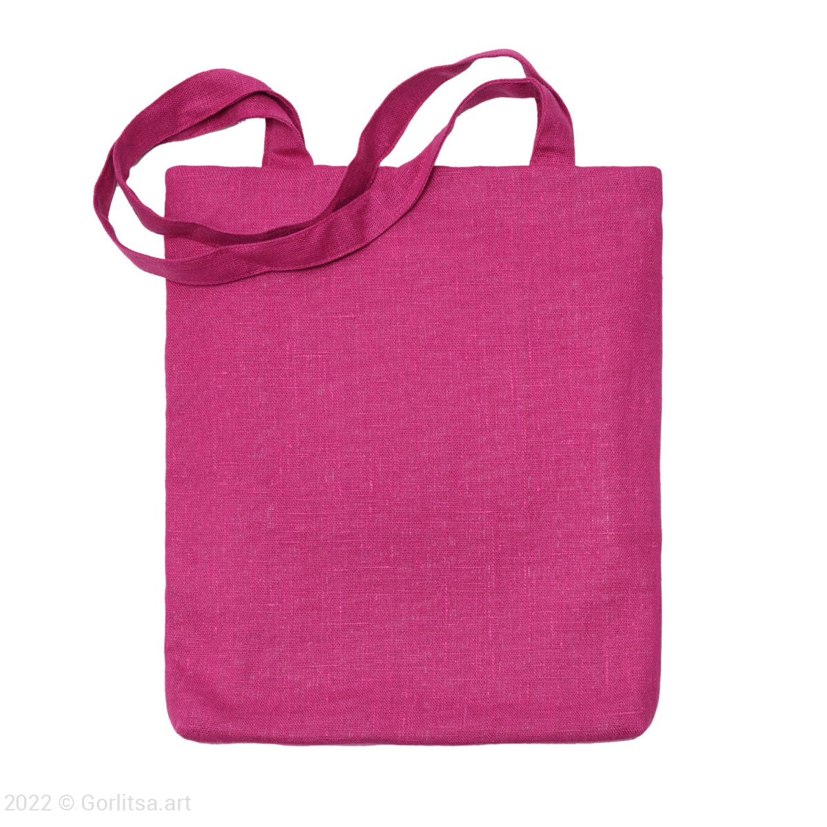 Льняная сумка-шоппер «Колибри» 62075-1-5, фуксия / шёлк лён Никифоровская мануфактура фото 2