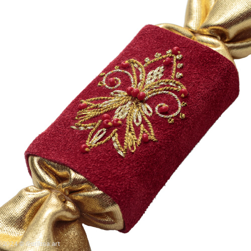 Подарочный набор из 5 конфет, замша, бордовый / золото нат. замша Мастерская Галины Киселёвой фото 7