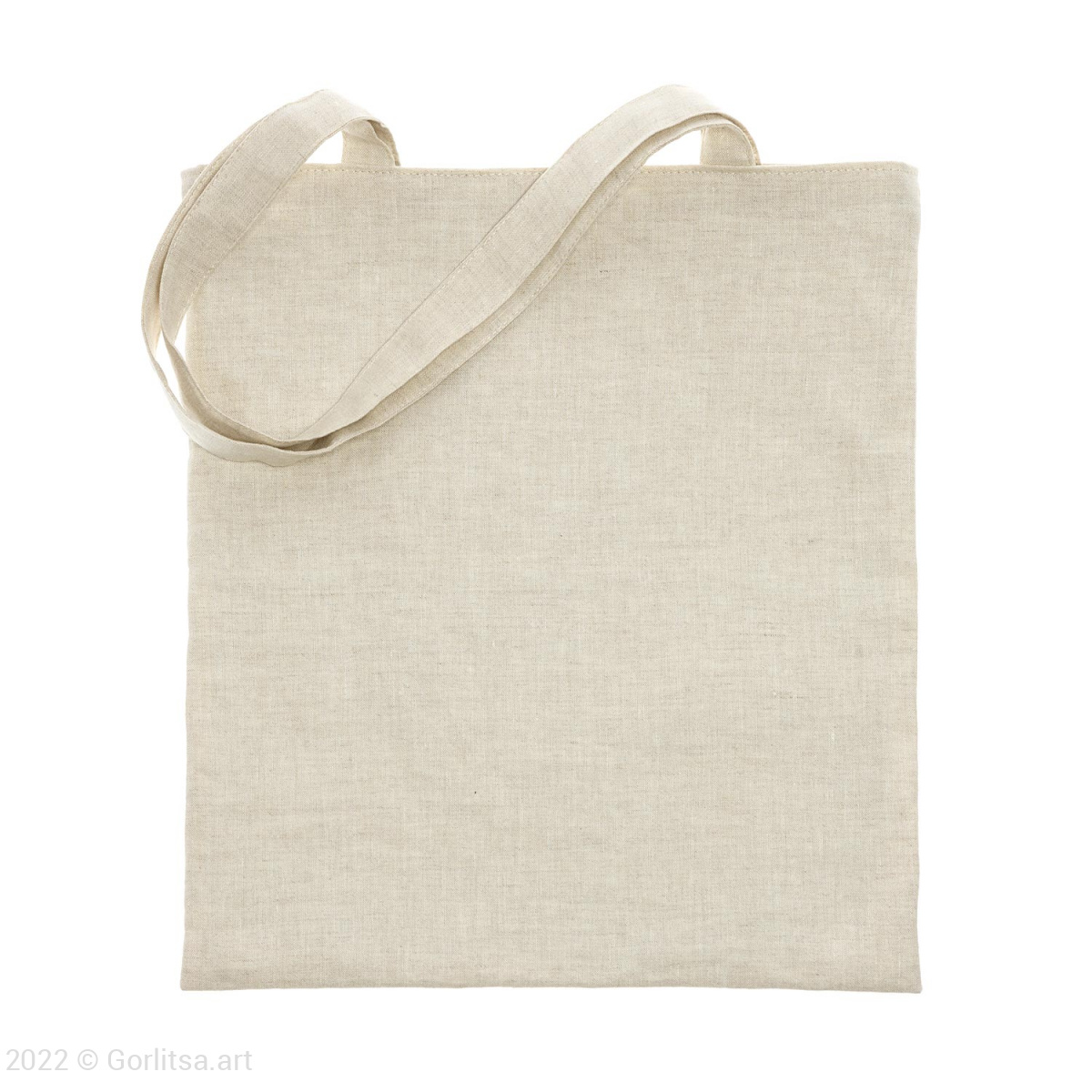 Льняная сумка-шоппер «Пушистый кролик» 62011-2, серый / шёлк  лён Никифоровская мануфактура фото 2