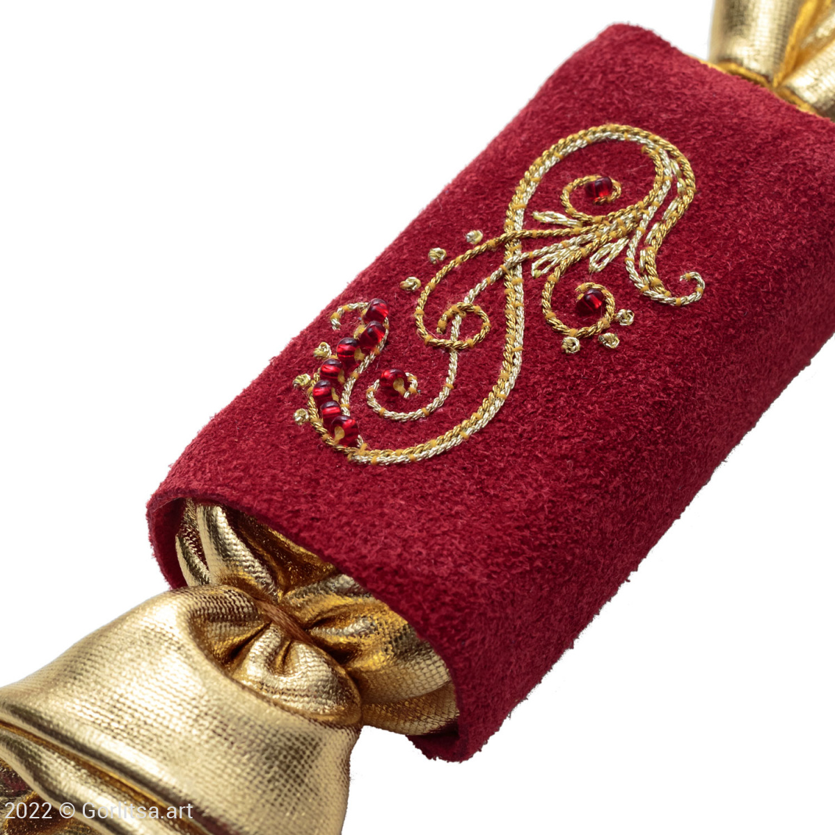 Подарочный набор из 5 конфет, замша, бордовый / золото замша Киселева Г.А. фото 5
