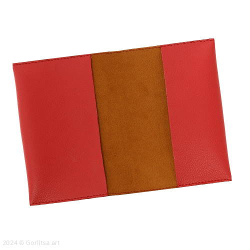 Обложка для паспорта «Грифон» а10/63, экокожа, красный/золото экокожа Горлица.Арт фото 3