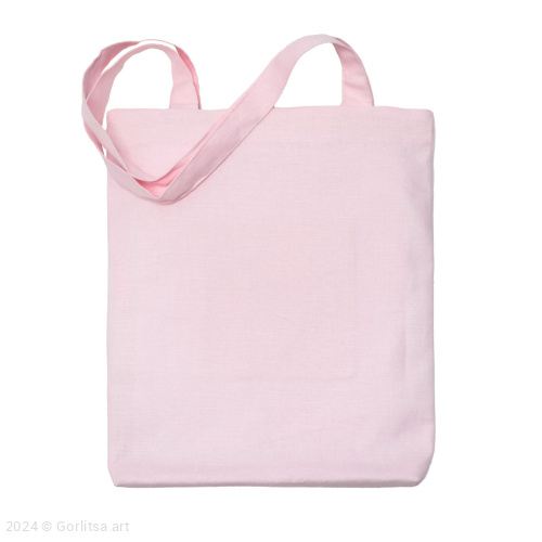 Льняная сумка-шоппер «Фламинго» 62075-3, розовый / шёлк лён Никифоровская м–ра фото 2