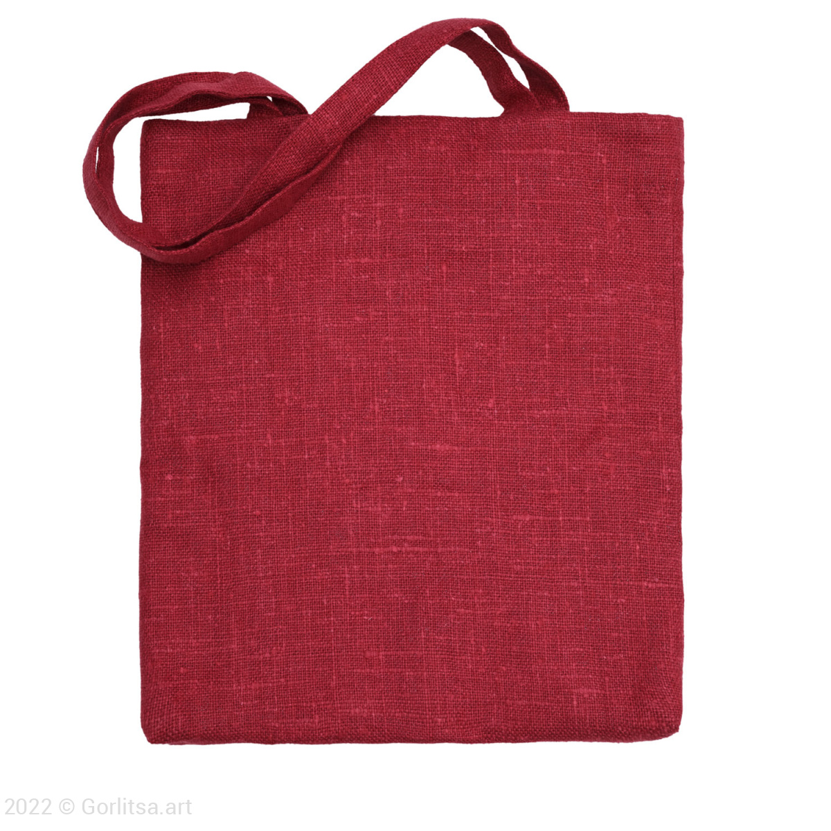 Льняная сумка-шоппер «Фотоаппарат» 62011-12, бордовый / шёлк лён Никифоровская мануфактура фото 3