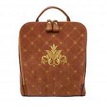 Рюкзак кожаный «Лилия» 934/62026, коричневый / золото