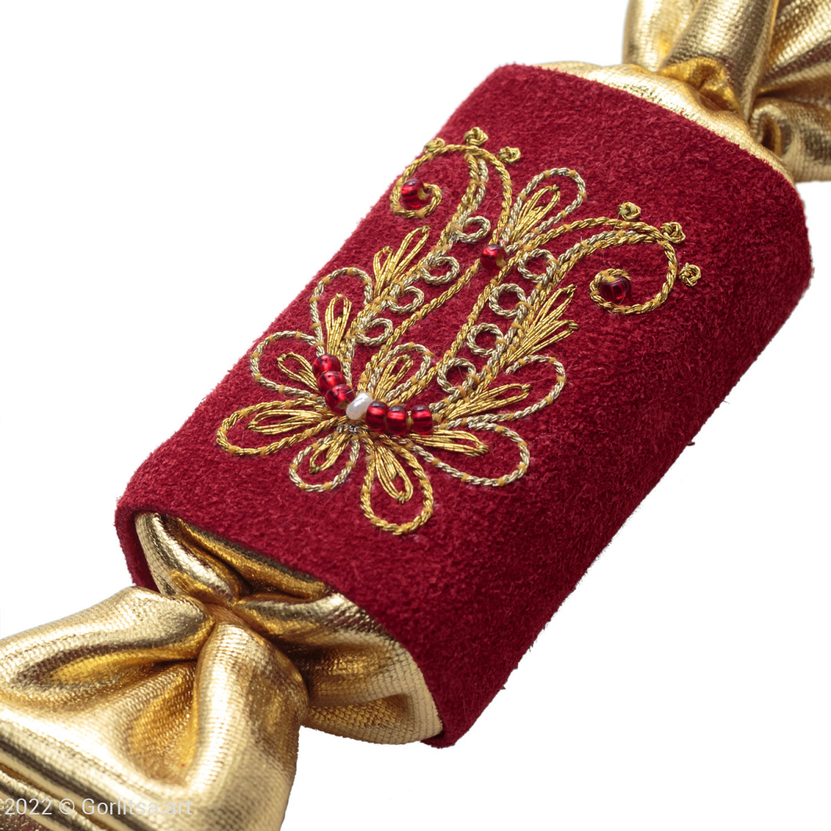 Подарочный набор из 5 конфет, замша, бордовый / золото замша Киселева Г.А. фото 7