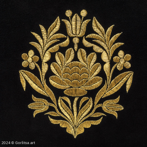 Сумка кожаная «Цветок» 1152/62026-5, чёрный /золото нат. кожа Горлица.Арт фото 6
