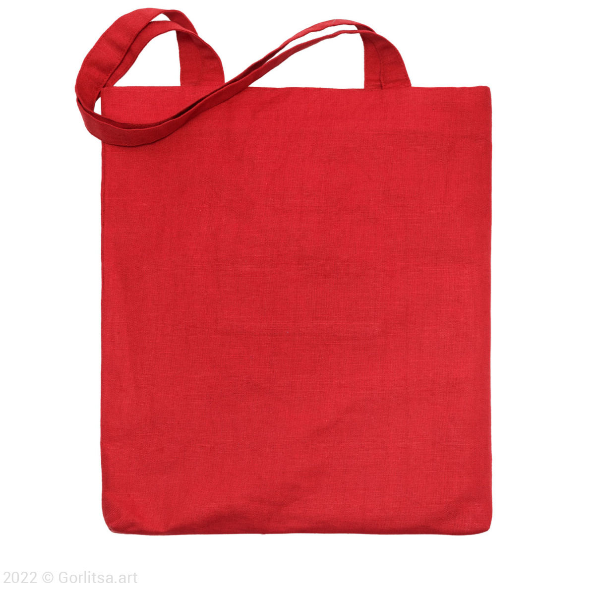 Льняная сумка-шоппер «Фотоаппарат» 62011-12-1, красный / шёлк лён Никифоровская мануфактура фото 3