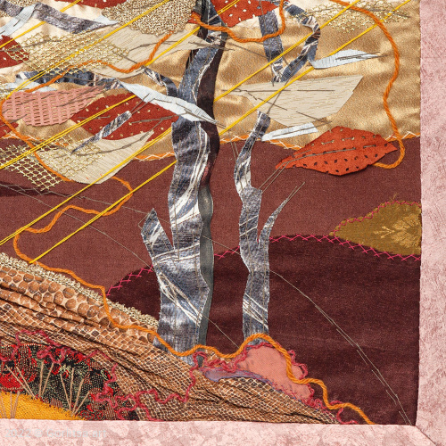Панно диптих «Листопад» в технике арт-квилт, ручная работа  Савельева Н.К. фото 5