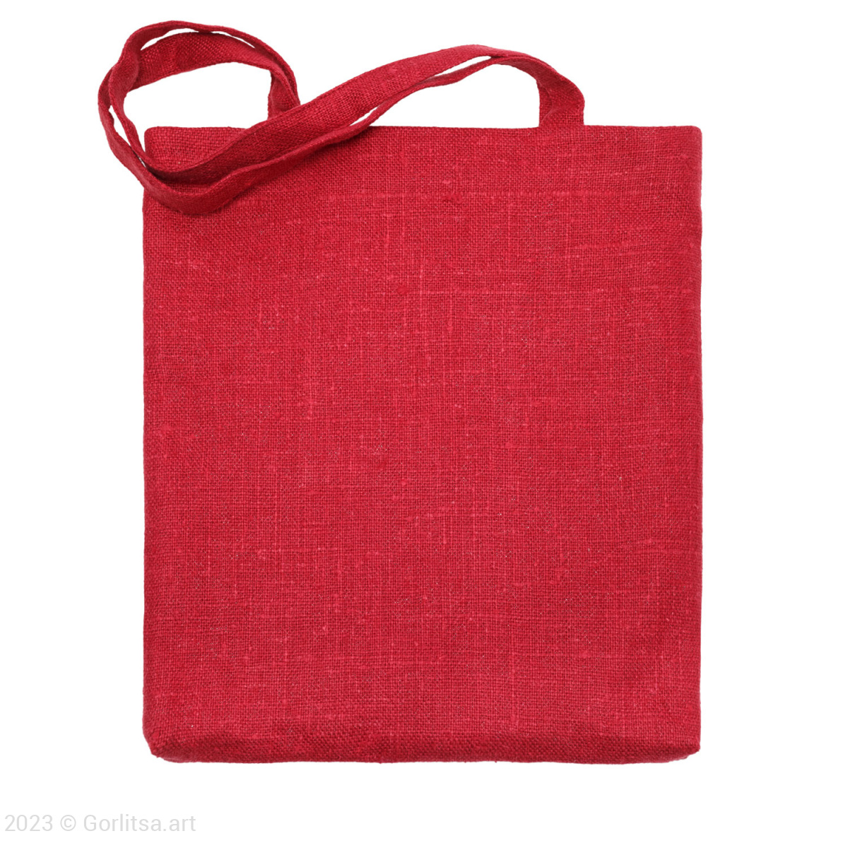 Льняная сумка-шоппер «Девушка у моря» 62018-1-2, бордовый / шёлк лён Никифоровская мануфактура фото 2