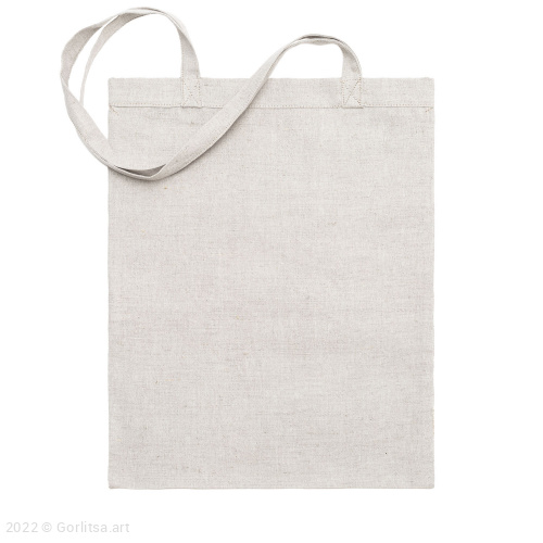 Льняная сумка-шоппер «Дева», серый / шёлк лён Кружевной край фото 3