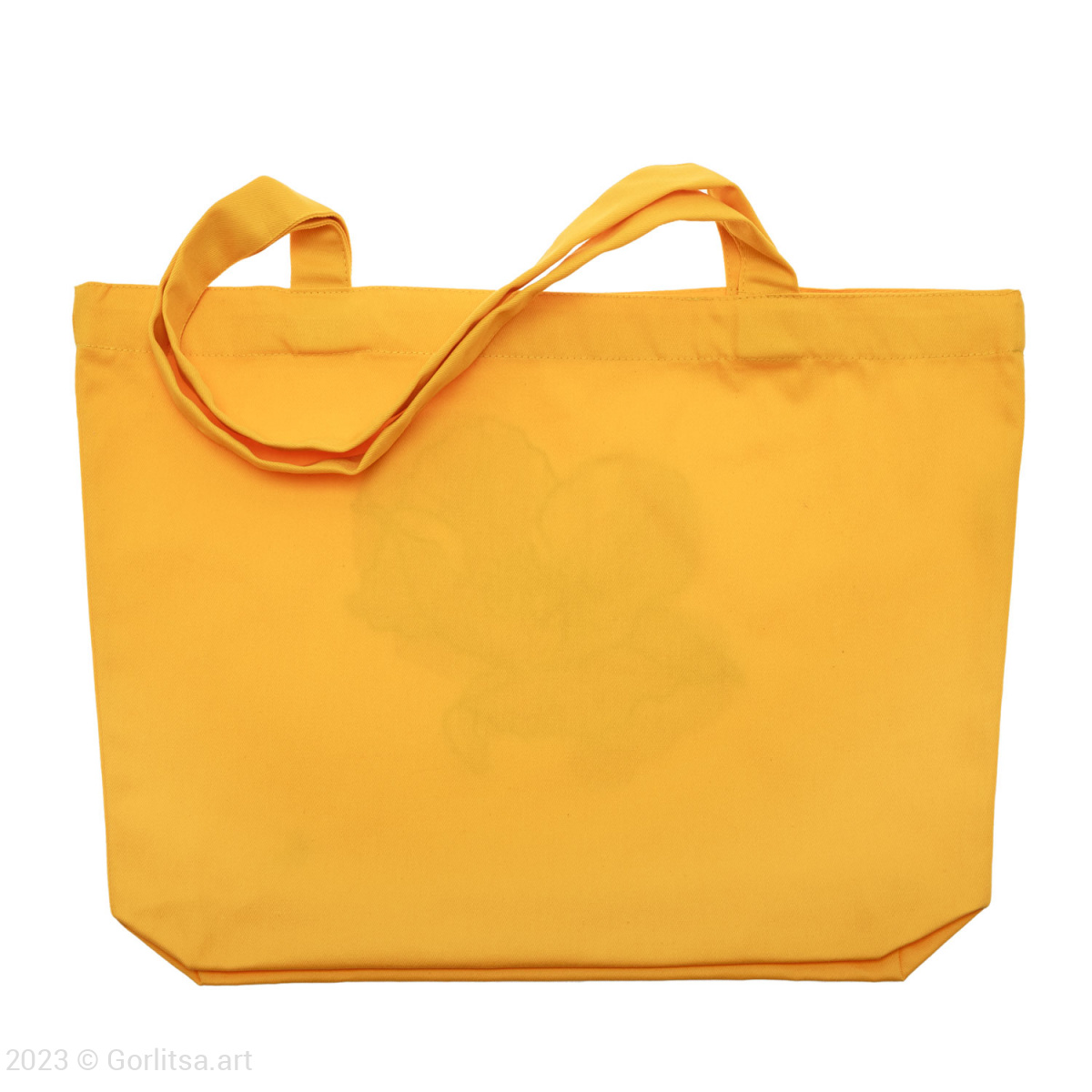 Сумка-шоппер «Красный мак» м0900, жёлтый / шёлк хлопок Горлица.Арт фото 2