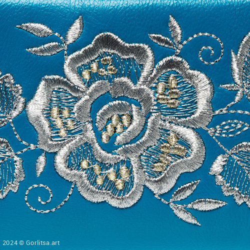 Очечник «Пион», 500/060, экокожа/ цвет: голубой, /серебро  экокожа Ремесло фото 5