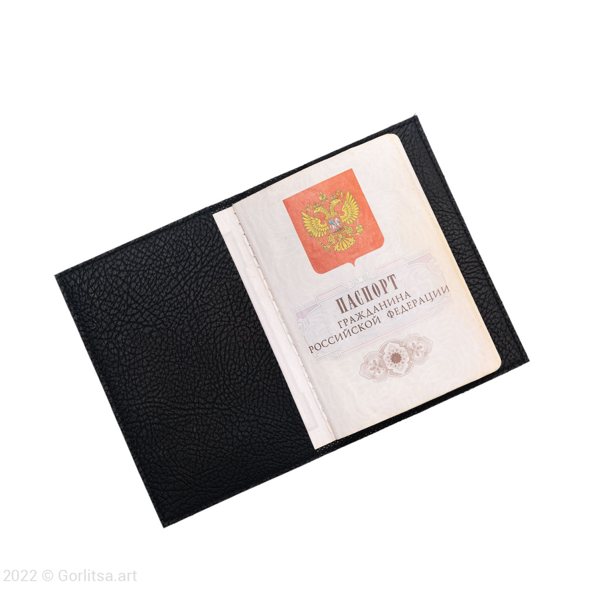 Обложка для паспорта «Геометрия. Верхний угол» 900/205, экокожа цвет: чёрный /золото экокожа Арт-студия «Ремесло» фото 2