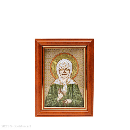 Икона малая «Святая Блаженная Матрона московская», 62007-2, 12,5х9,5 см габардин Никифоровская мануфактура