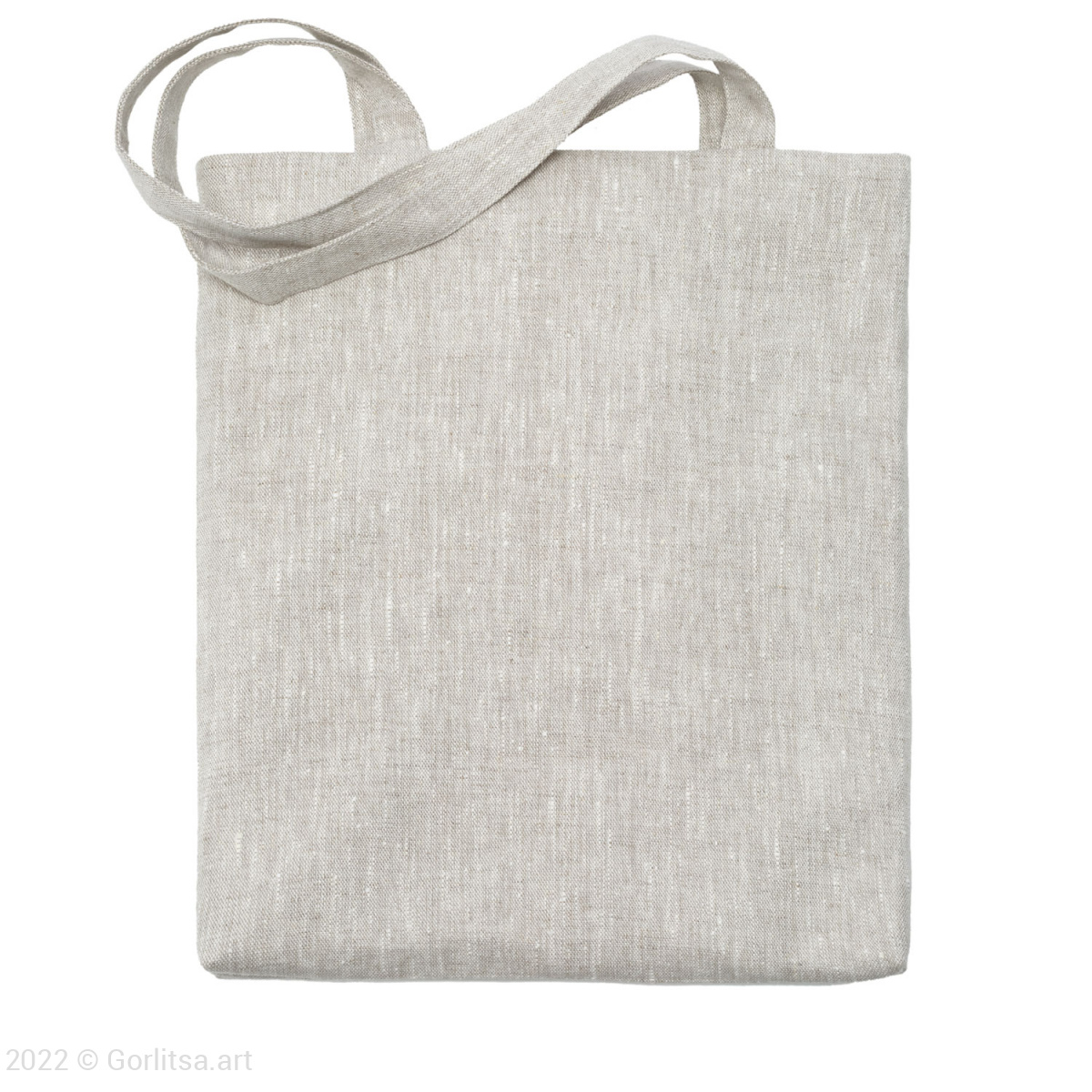 Льняная сумка-шоппер «Котик» 62011-13-3, серый/ шёлк  лён Никифоровская мануфактура фото 2