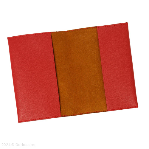 Обложка для паспорта «Летний сад» а10/65 красный / золото экокожа Горлица.Арт фото 3