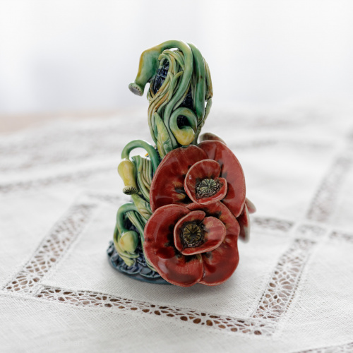 Колокольчик «Маки» Керамика Мастерская Анны Зеленковой фото 2